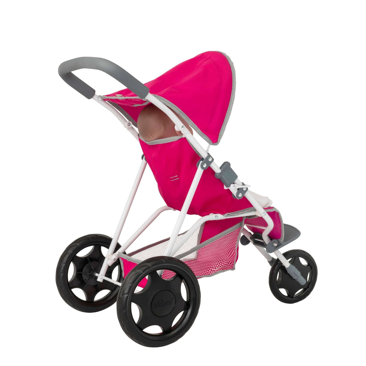Chicco Pink 3 Wheeled Dolls Running Buggy