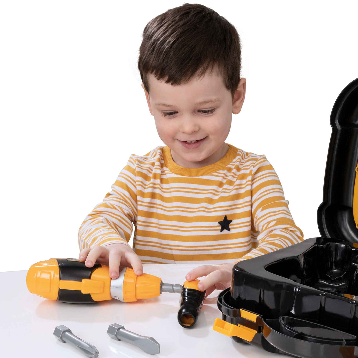 JCB Toy Drill with Case and Accessories - Battery Operated