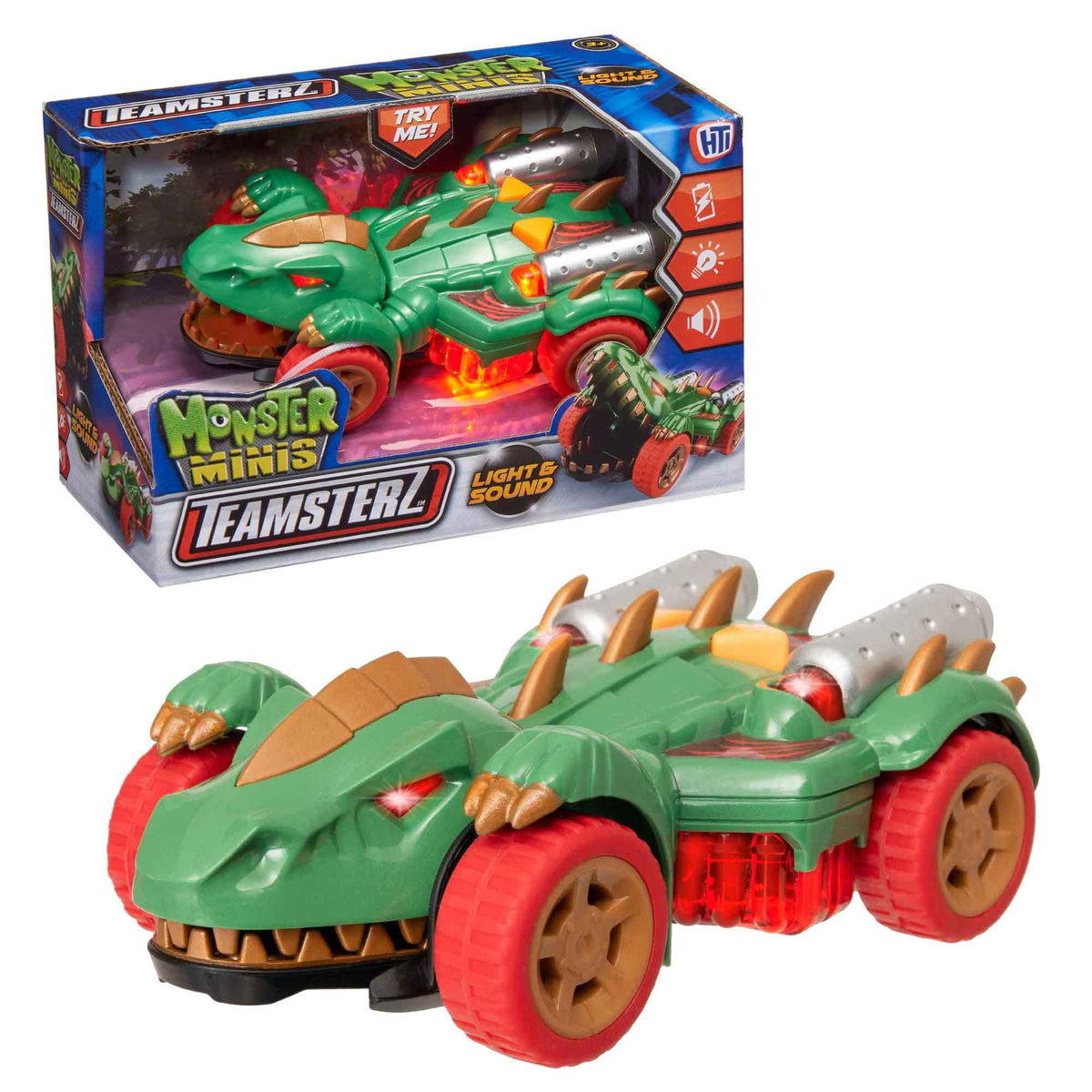 Teamsterz Monster Moverz Mini Dinosaur Car | Lights &amp; Sounds