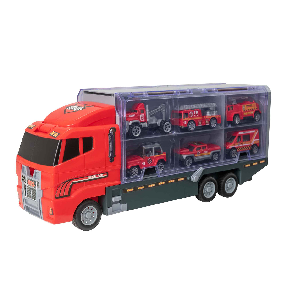 Teamsterz Fire Service Transporter Toy Truck Playset