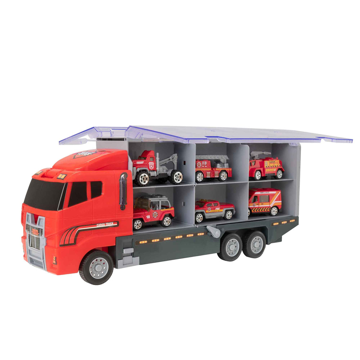 Teamsterz Fire Service Transporter Toy Truck Playset