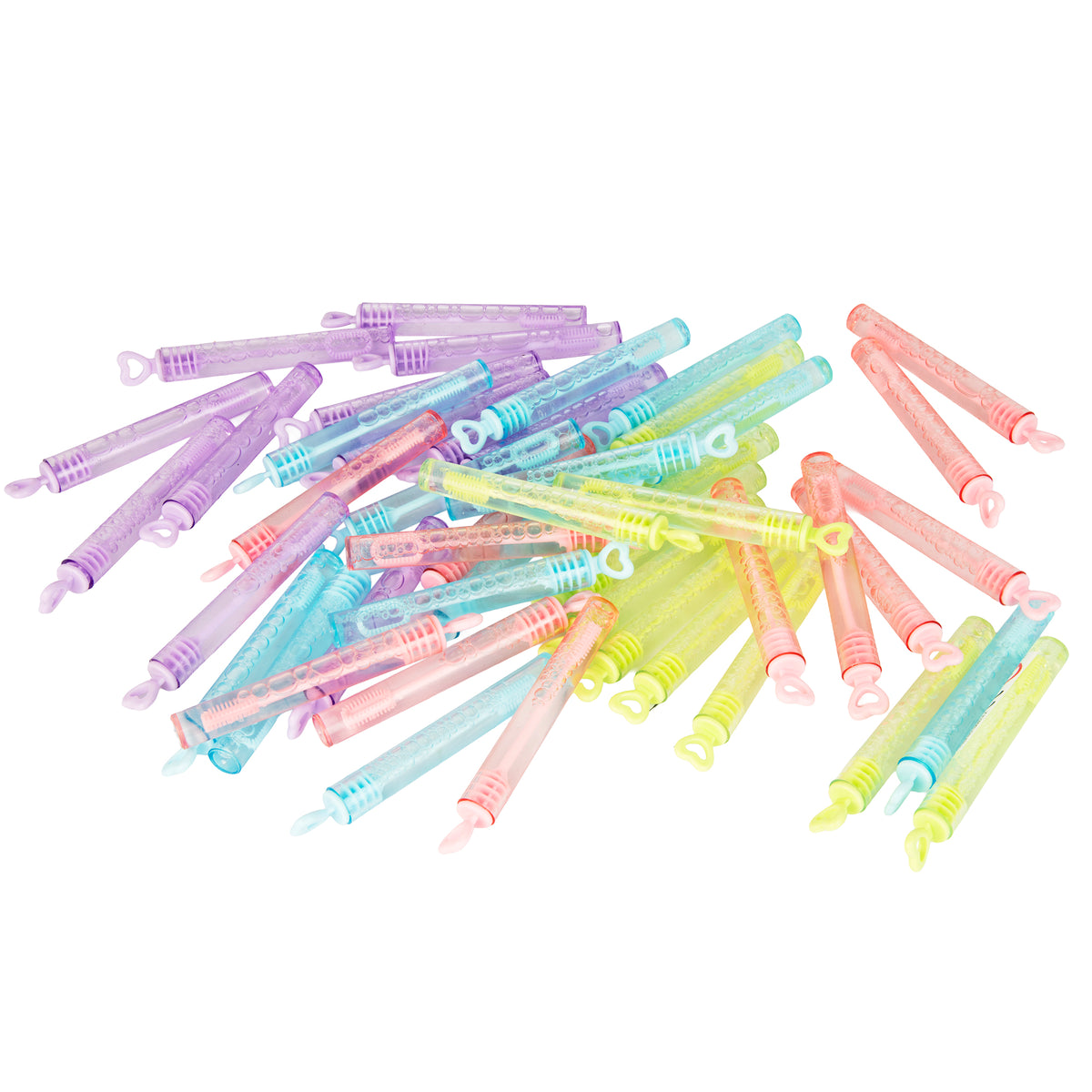 Bubblz 48 Pack of Bubble Wands: Includes Pastel bubble wands and bubble solution, perfect for outdoor play, parties, and group activities, designed for children and safe for all ages.