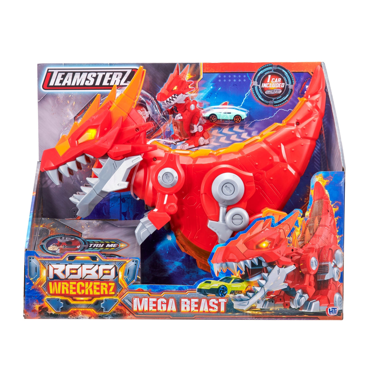 Teamsterz Robo Wreckers Mega Beast Playset - Includes Die-Cast Car Cars &amp; Transporters