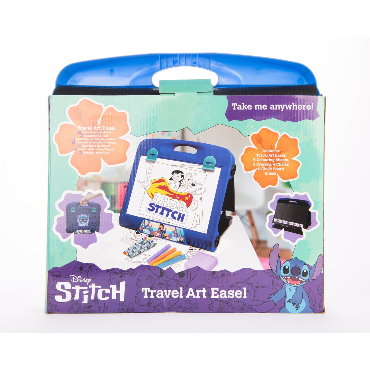 Disney Stitch Art Easel - Chalkboard, Crayons & Chalks Included