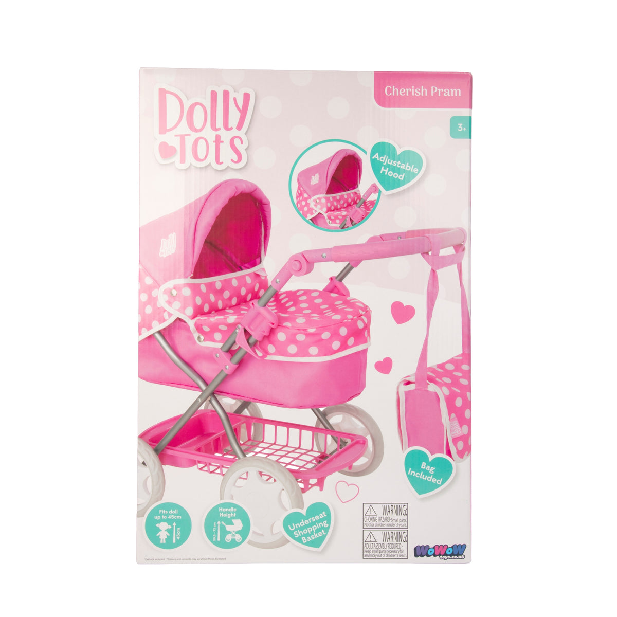 Dolly Tots Cherish Pram - Pink