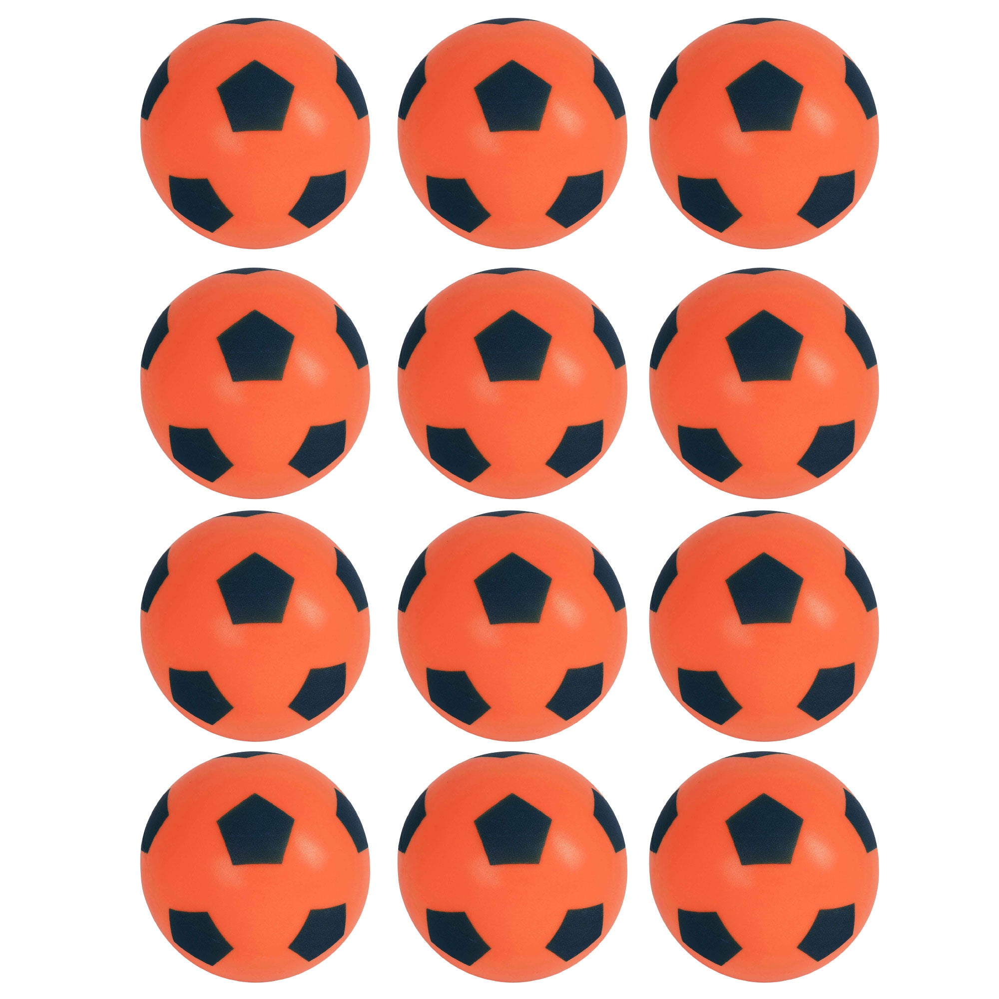 Foam Football Pack Of 12 - Orange (19.4cm) Footballs