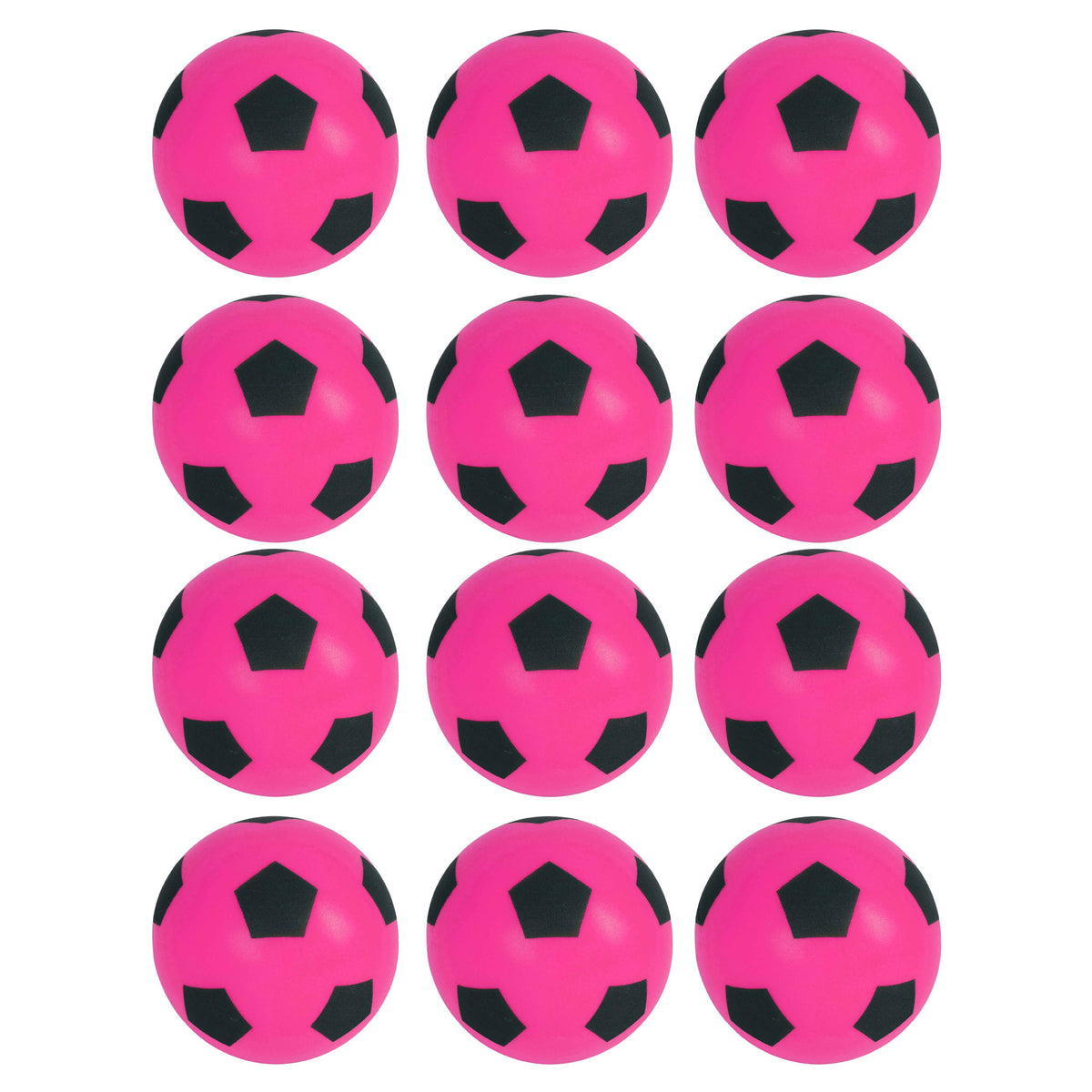 Foam Football Pack Of 12 - Pink (19.4cm )