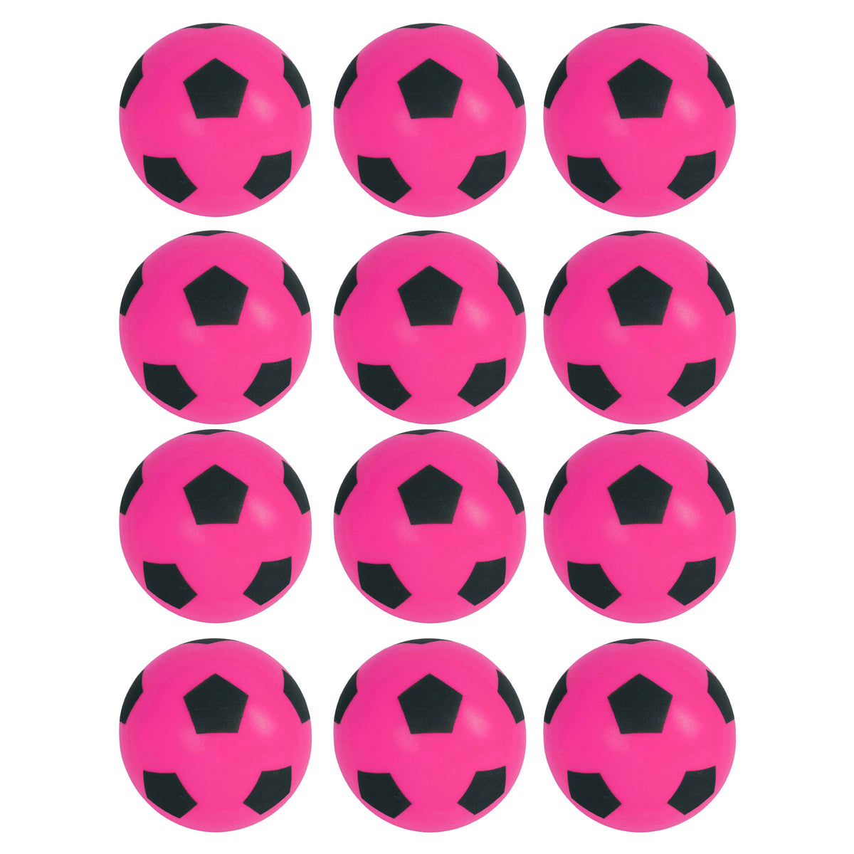 Foam Football Pack Of 12 - Pink (19.4cm) Footballs