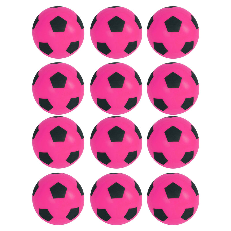 Foam Football Pack Of 12 - Pink (19.4cm) Footballs