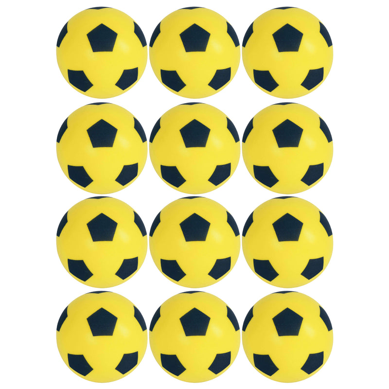 Foam Football Pack Of 12 - Yellow (20cm) Footballs