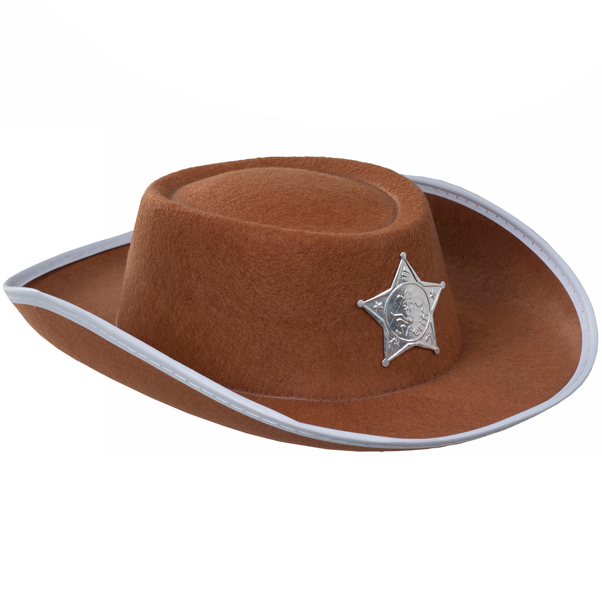 Childrens Roleplay Fancy Dress Cowboy Hat - Brown