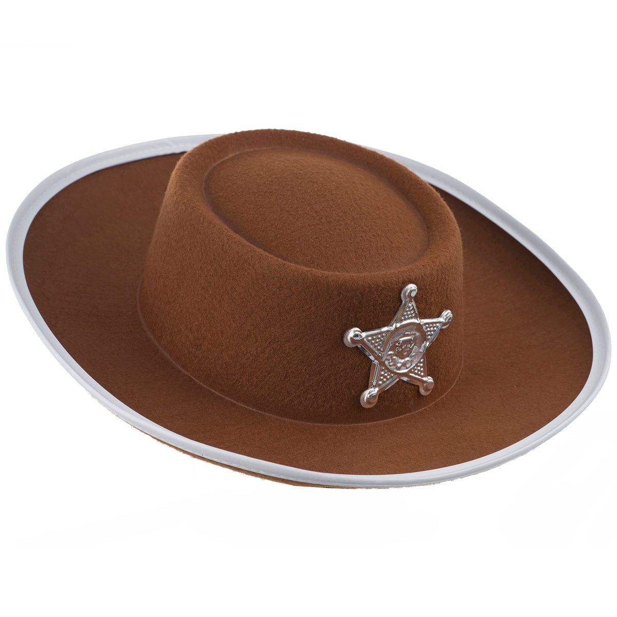 Childrens Roleplay Fancy Dress Cowboy Hat - Brown