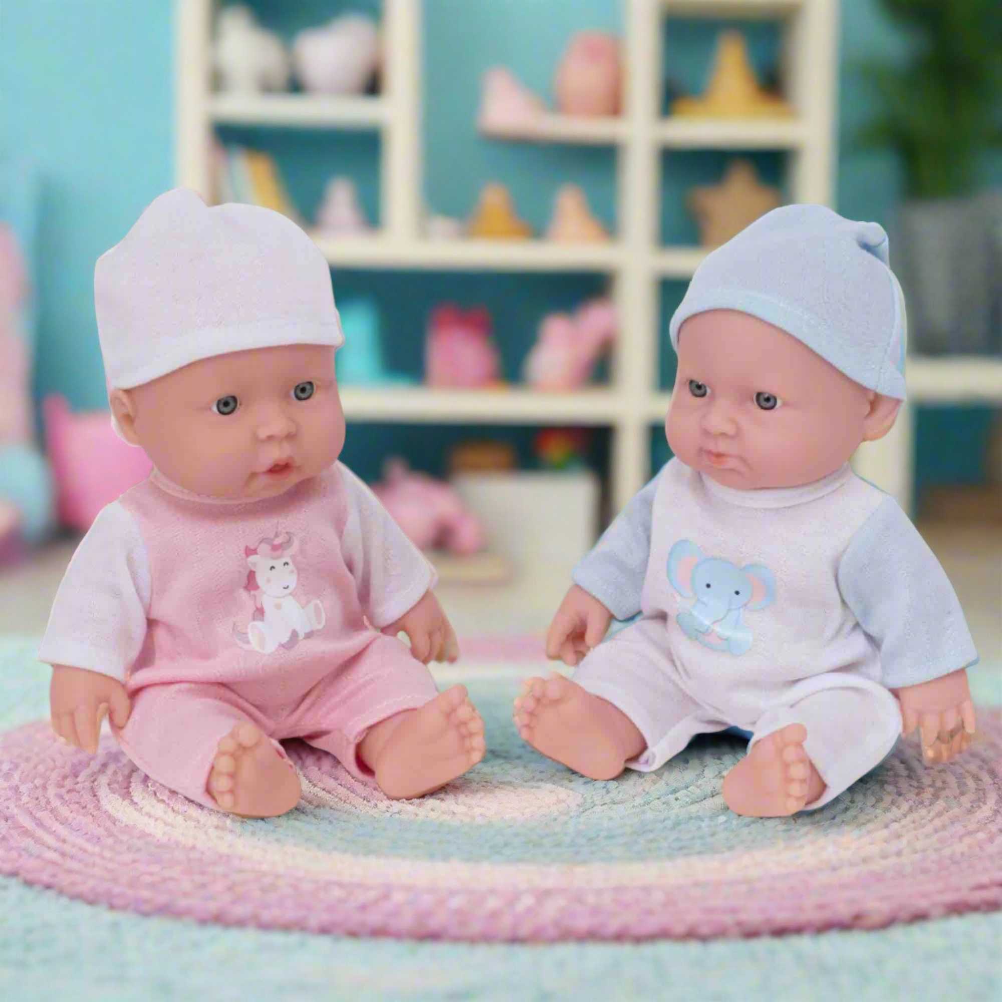 BabyBoo Adorable Doll with Outfit – Cute and huggable baby doll dressed in a stylish outfit, available in blue or pink, perfect for imaginative play and cuddles.