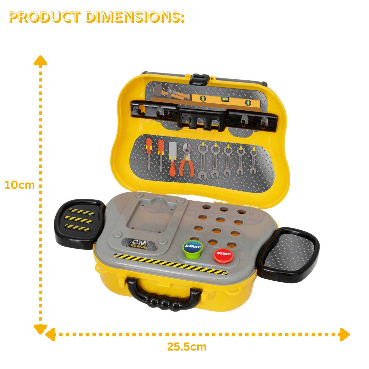 Construction Case Playset - Includes 23 Pieces Kitchens &amp; Household