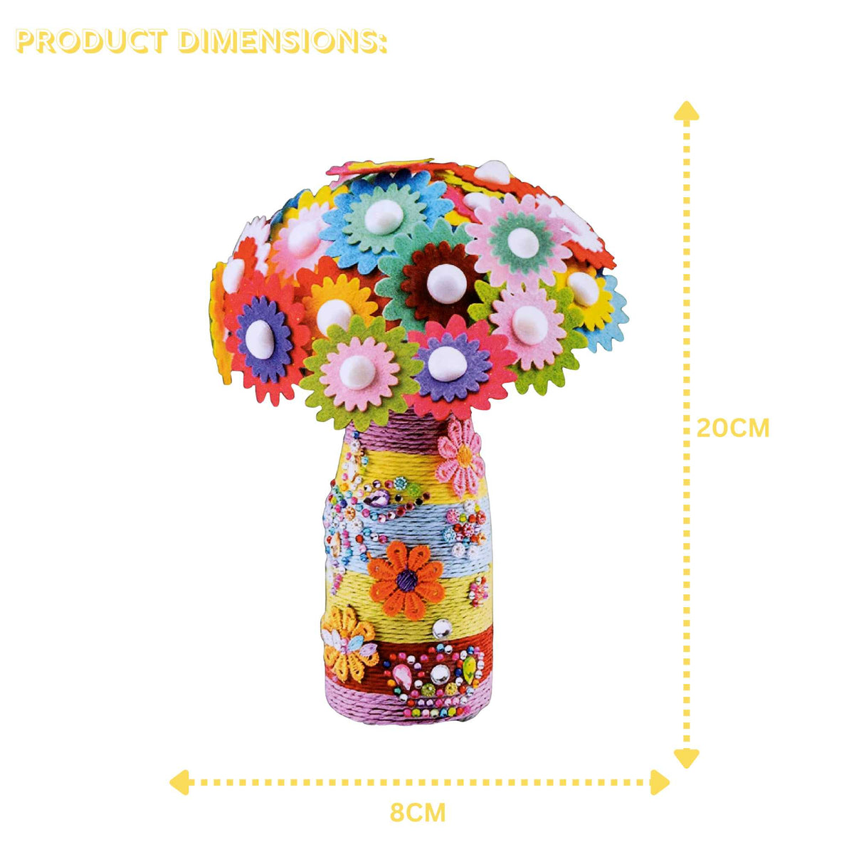 Fun Craft Make Your Own Flower Bouquet - 300+ Pieces Craft Kits
