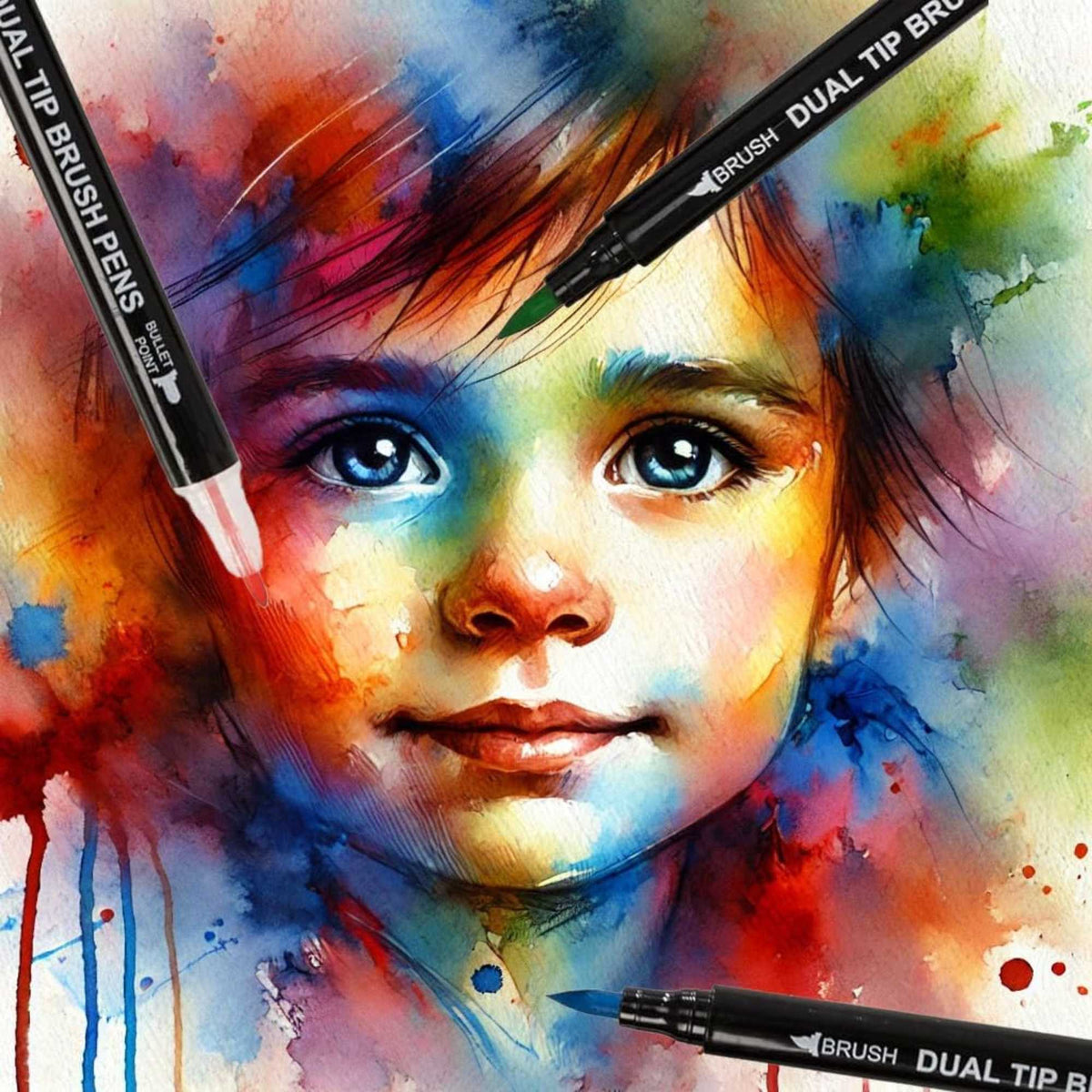 FairFax &amp; Co Dual Tip Watercolour Brush Pens - 36 Peice Set Art Supplies