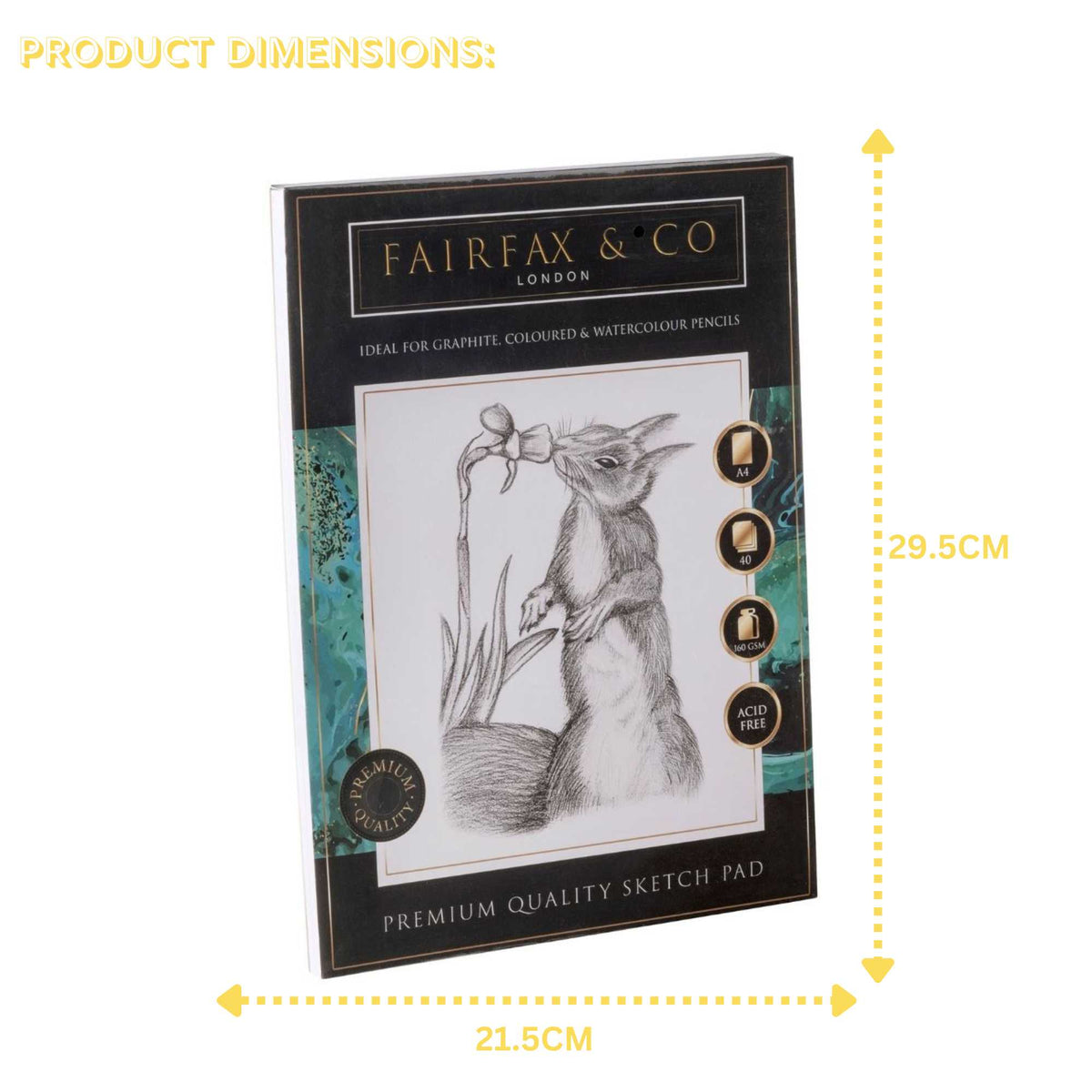 FairFax &amp; Co Premium Quality Sketch Pad - 40 Sheets of A4 Art Supplies