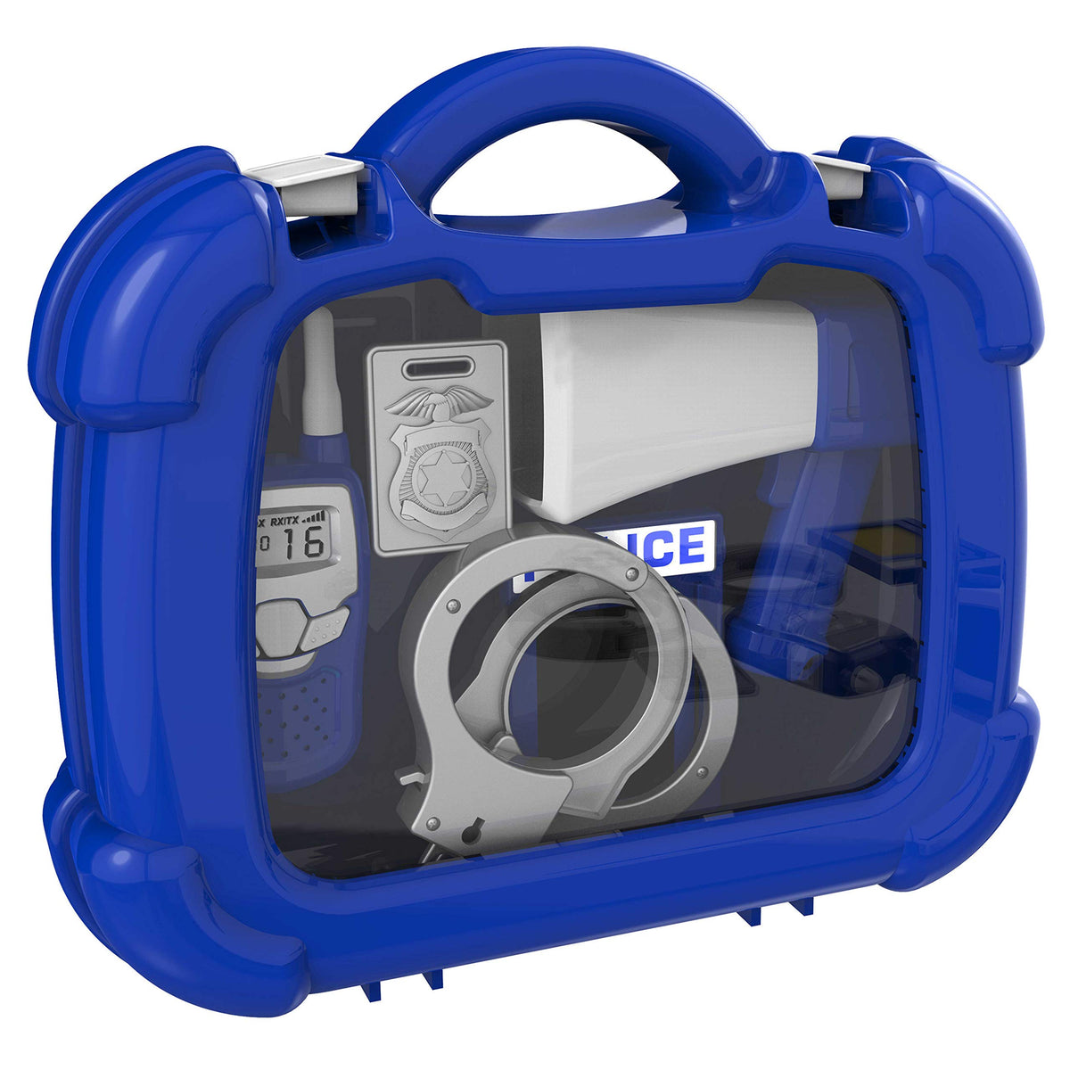 Smart Police Carry Case Playset + Kids Fancy Dress Police Helmet Bundle Fancy Dress