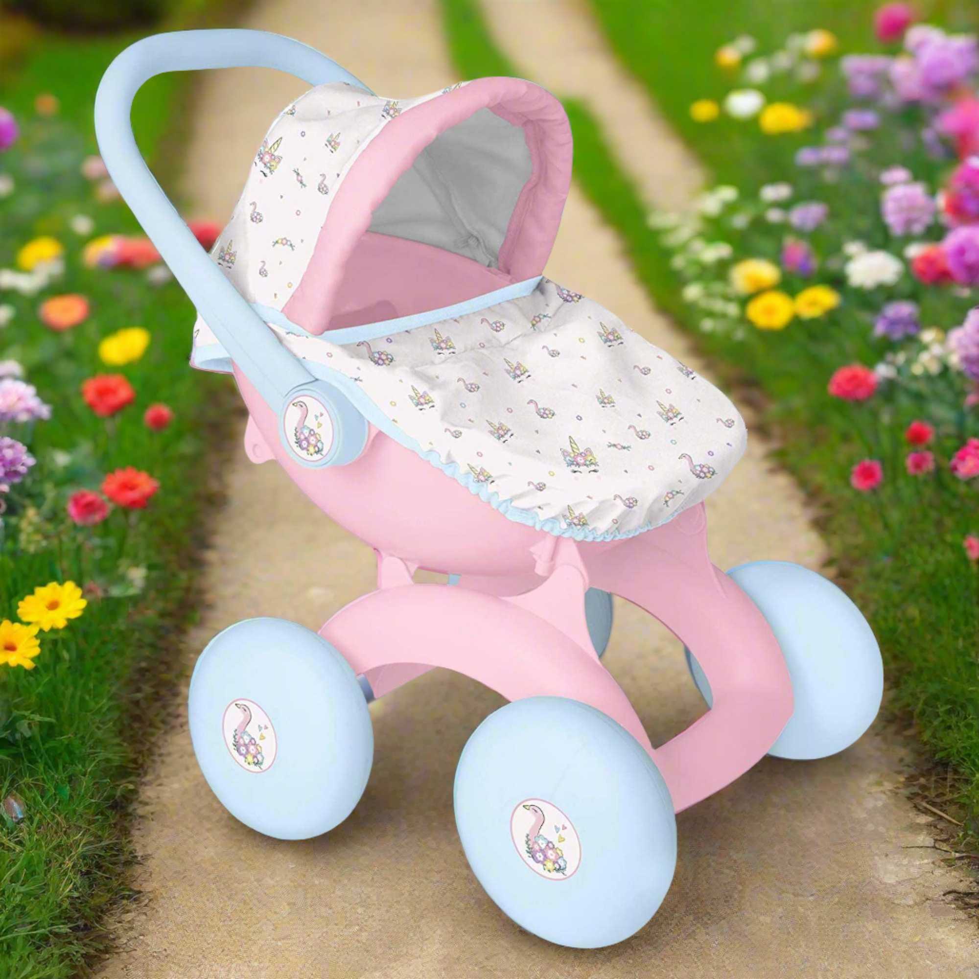 BabyBoo My First 4-IN-1 Interchangeable Dolls Pram - Versatile doll pram with multiple configurations for imaginative play