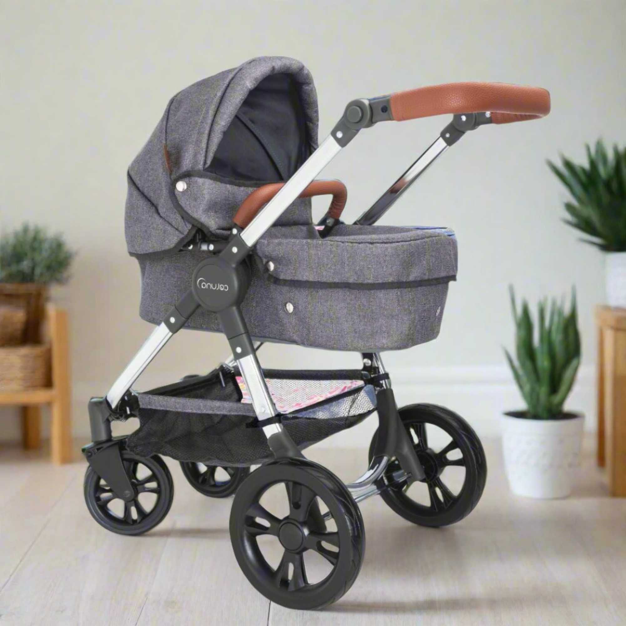 Celuna Premium Dolls Travel System - versatile doll stroller with 4 pram modes for comprehensive playtime options, stylish and sturdy design