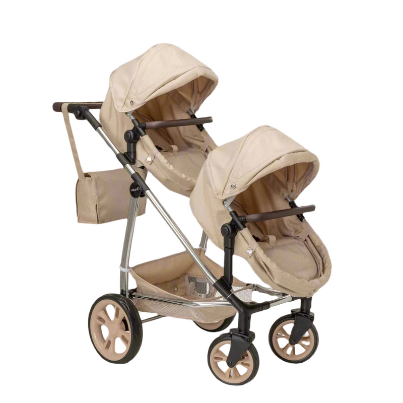 Celuna Premium Stone Twin Dolls Travel System - 9 Play Patterns Doll & Action Figure Accessories