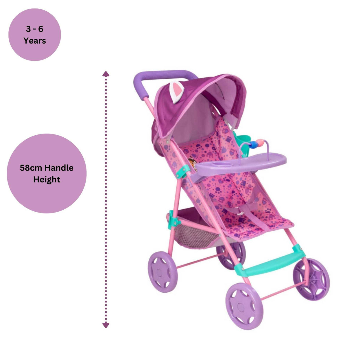 Gabby&#39;s Dollhouse Playtime Dolls Pushchair