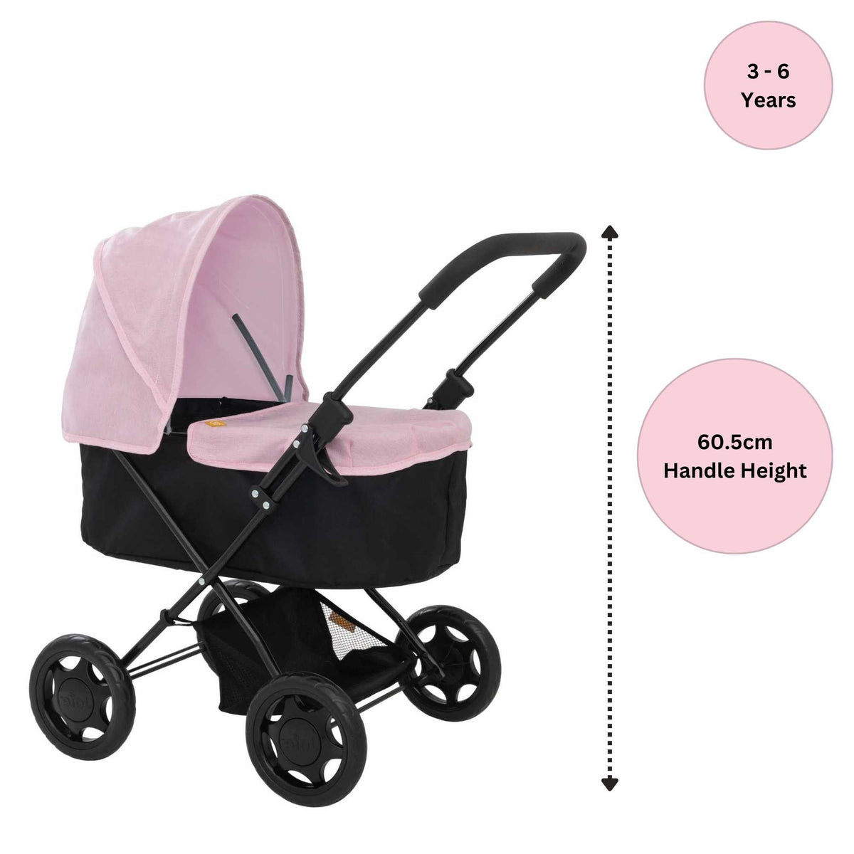 Joie Baby Puppenwagen - Rosa &amp;amp; Schwarz