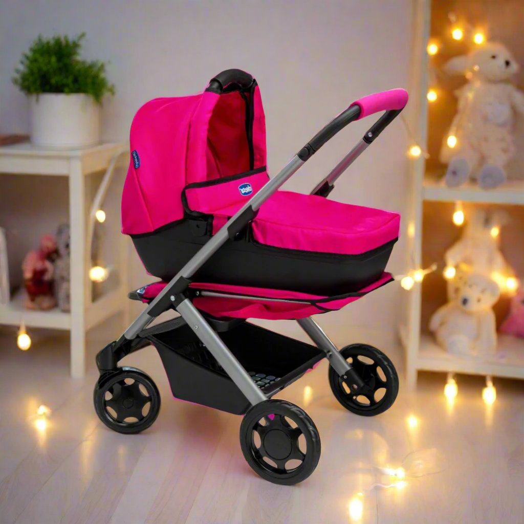 Chicco Junior 3-IN-1 Dolls Pram - Pink Prams