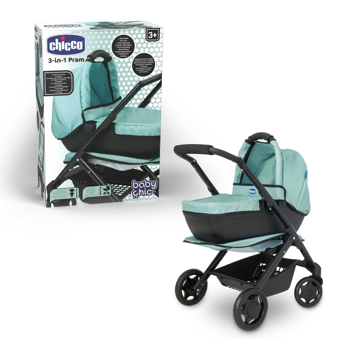 Chicco Junior 3-IN-1 Puppenwagen - Blau