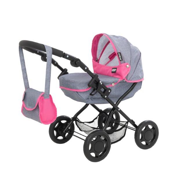 Mamas and Papas Junior Sweet Dreams Dolls Pram, featuring a vintage-inspired design with sturdy frame, adjustable handle height, and smooth-rolling wheels, perfect for imaginative play with dolls.