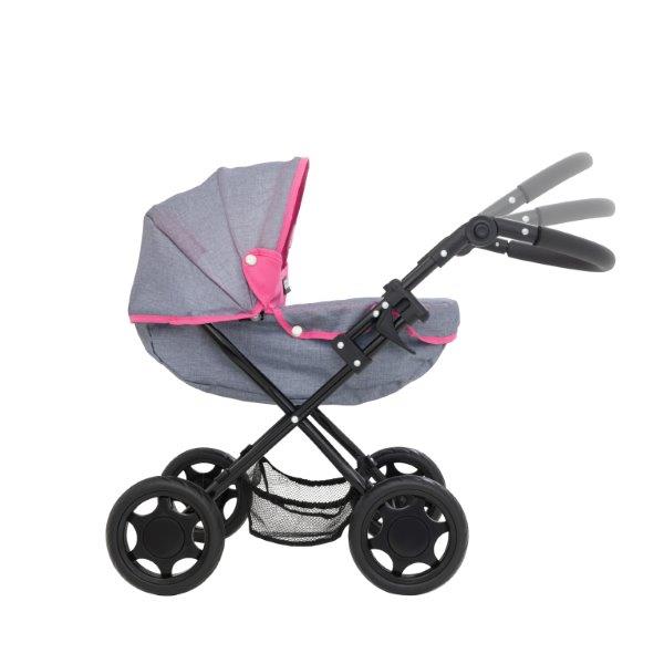 Mamas and Papas Junior Sweet Dreams Dolls Pram, featuring a vintage-inspired design with sturdy frame, adjustable handle height, and smooth-rolling wheels, perfect for imaginative play with dolls.