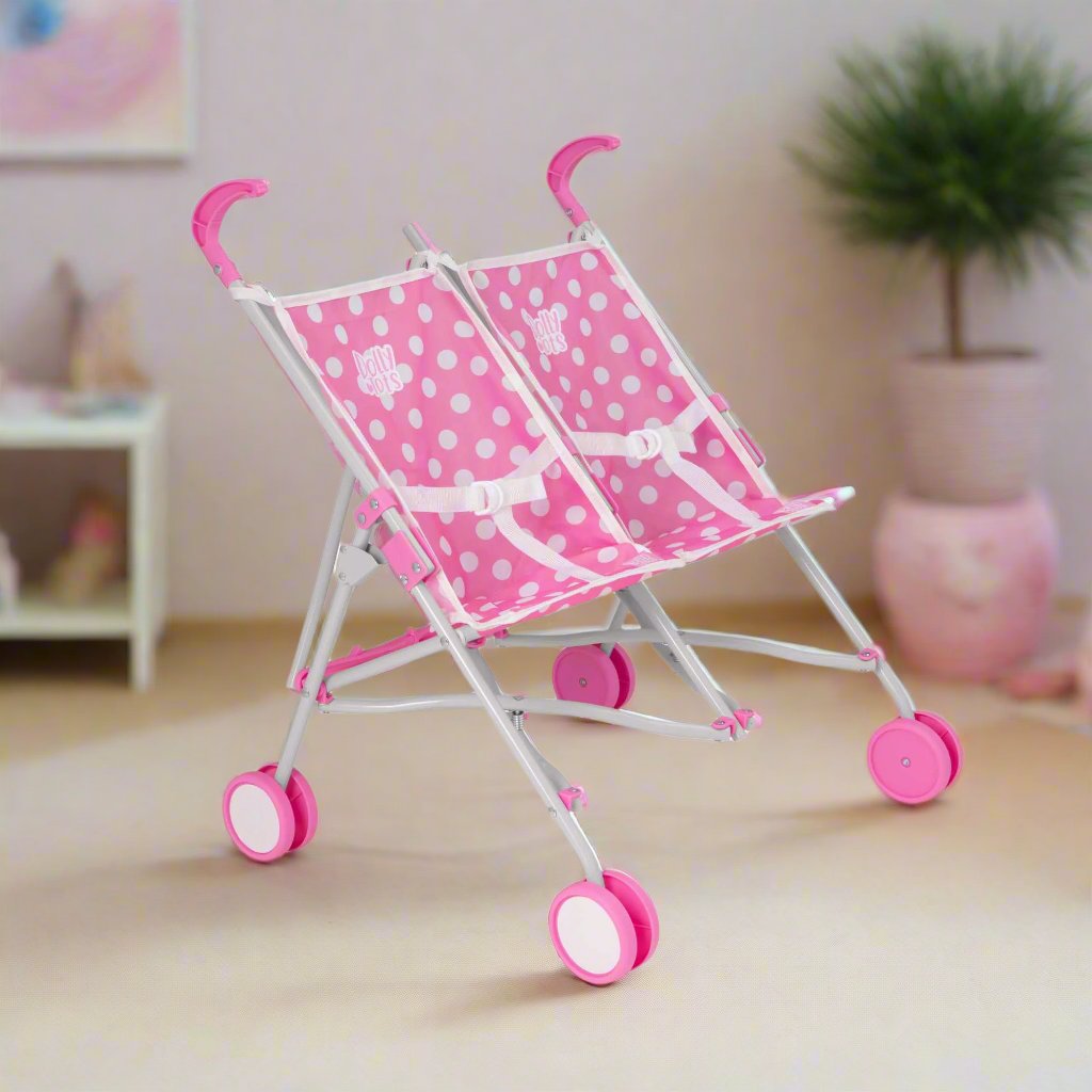 Dolly Tots Zwillingspuppen-Kinderwagen