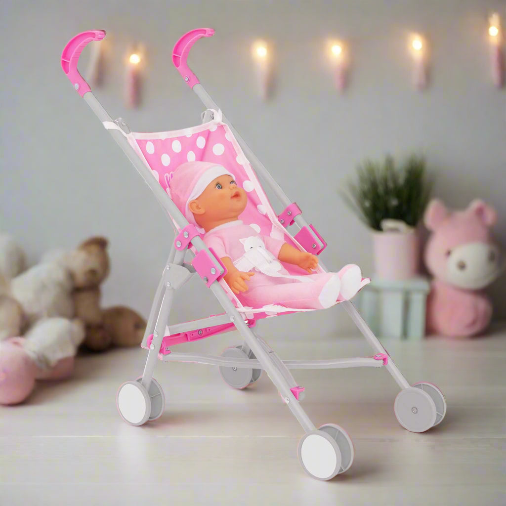 Dolly Tots Dolls Stroller - Includes Doll Pushchairs