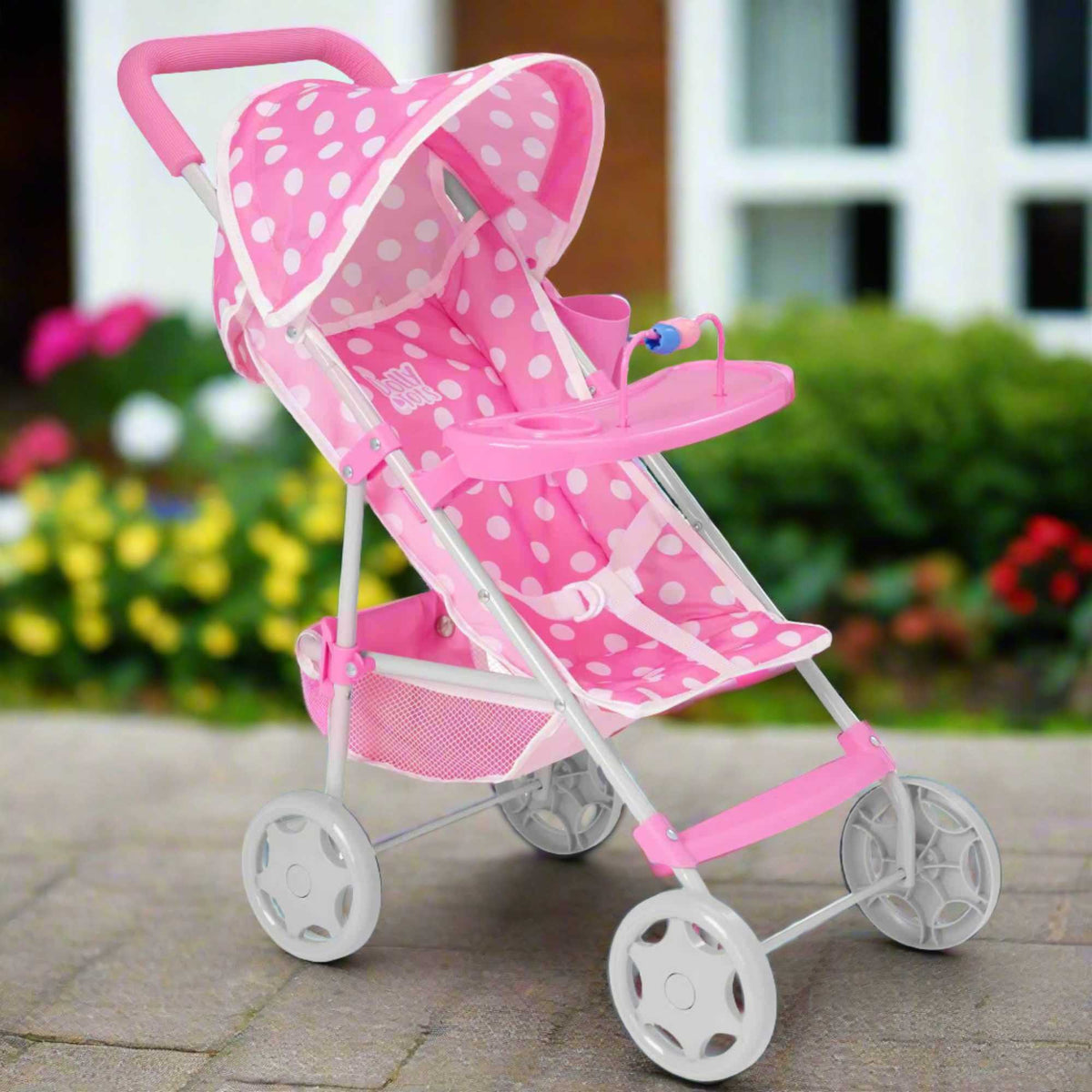 Dolly Tots Playtime Dolls Pushchair - Fun and Functional Toy Pushchair for Dolls, Perfect for Playtime