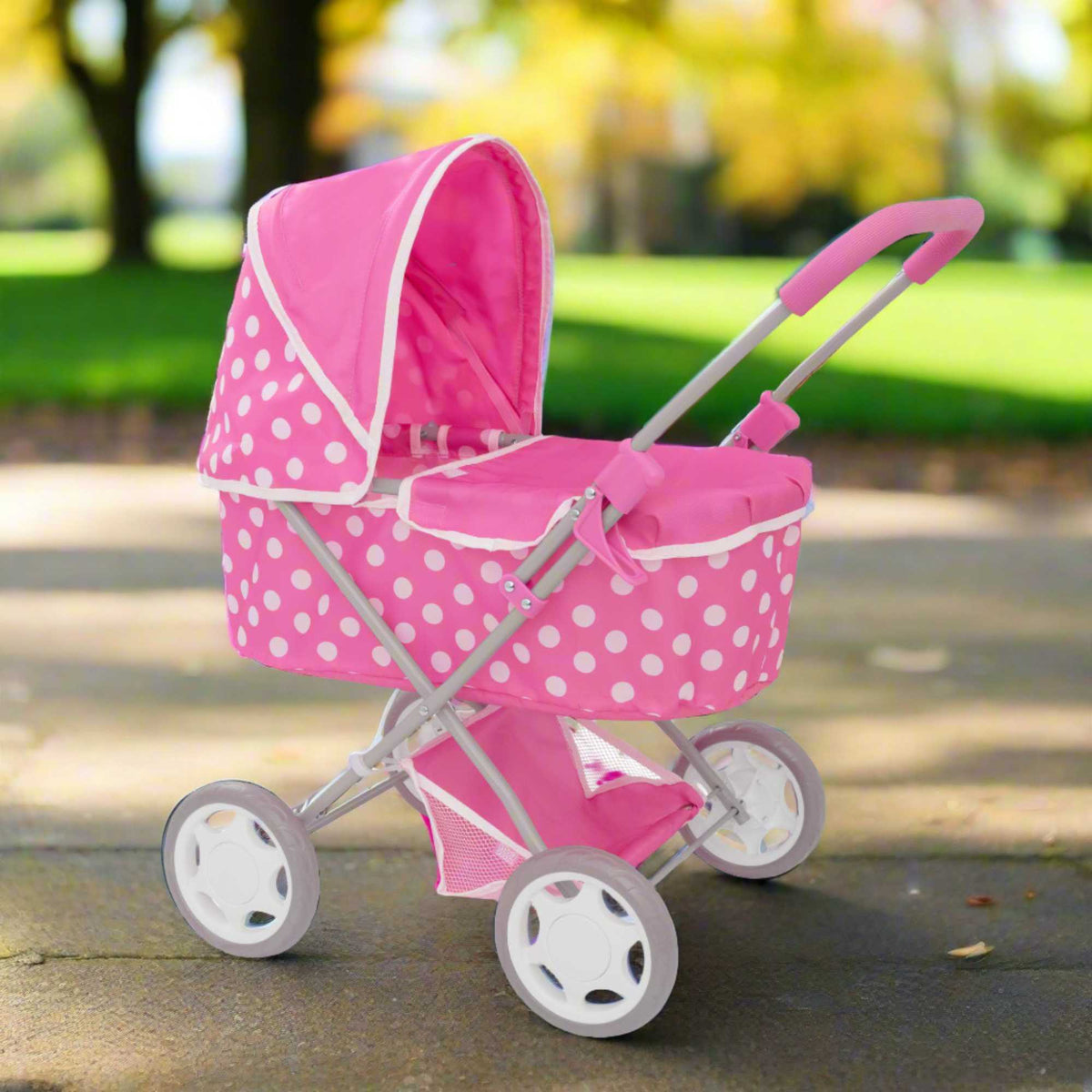 Dolly Tots Baby Dolls Pram - Cute and Sturdy Toy Pram for Baby Dolls, Ideal for Pretend Play