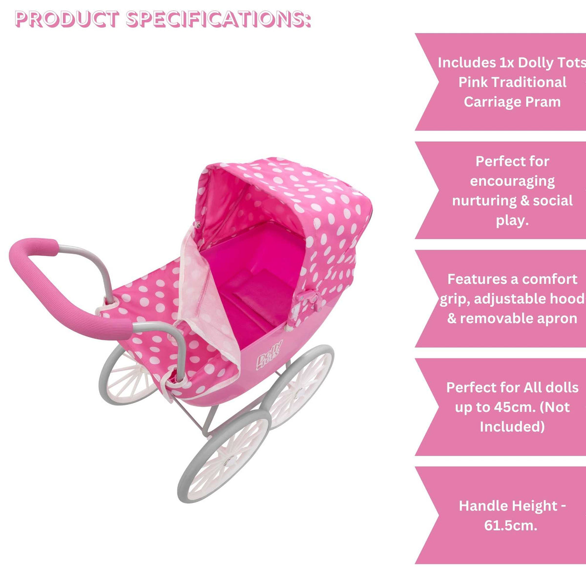 Dolly Tots My First Carriage Dolls Pram Prams
