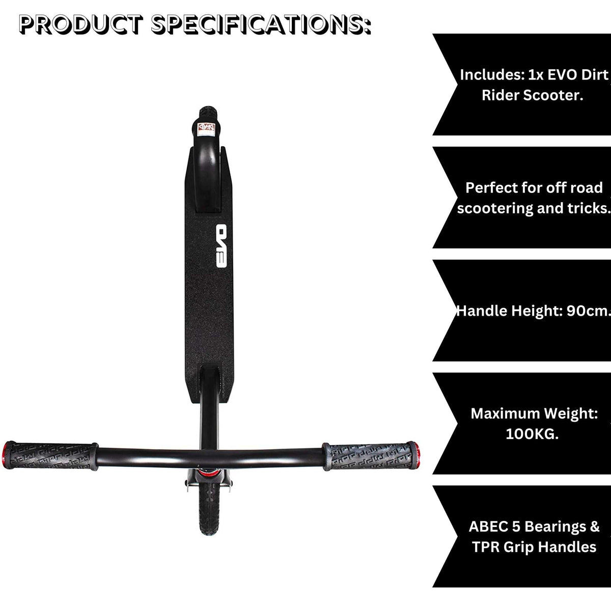EVO Dirt Rider Scooter - Black Scooters