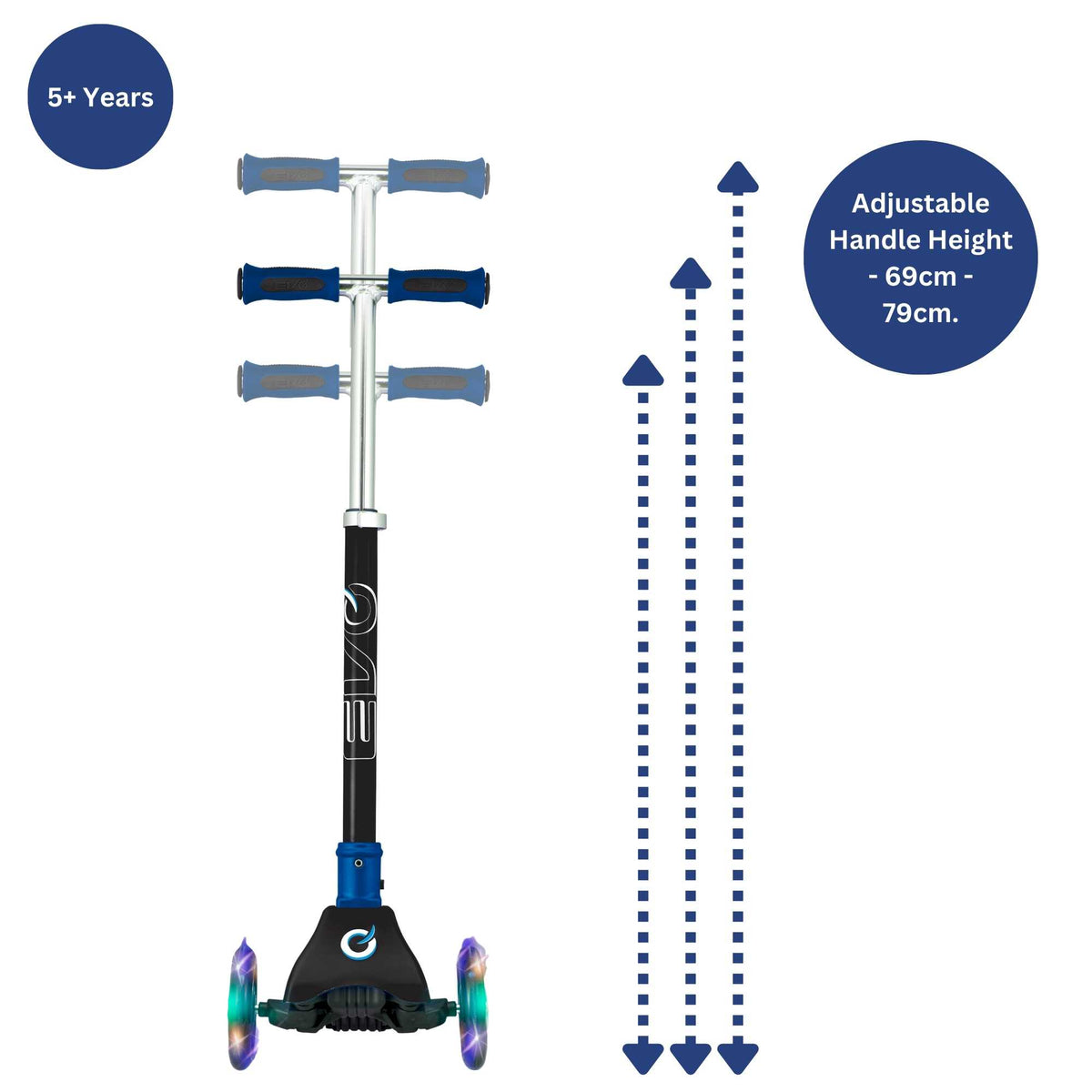 EVO Light Up Cruiser Scooter - Blue Scooters