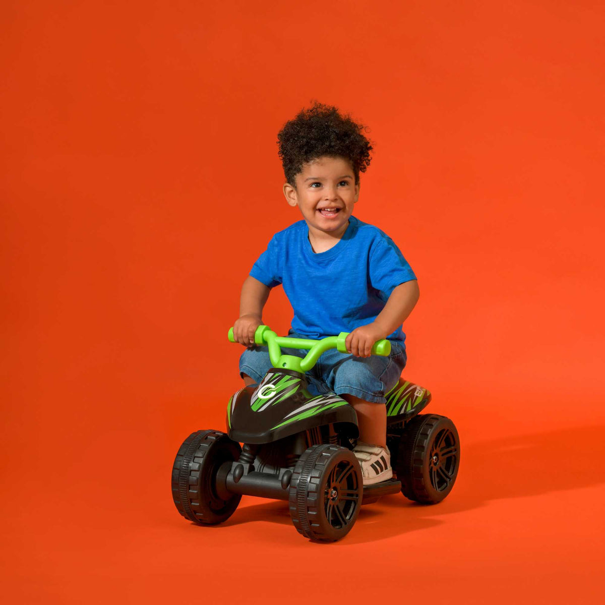 EVO 6V Venom Quad Electric Ride-On with vibrant design, sturdy four-wheel construction, and easy-to-use controls, perfect for exciting and safe outdoor adventures for kids. 