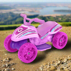 Evo 6V Kids Electric Ride On Pink Shimmer Mini Quad