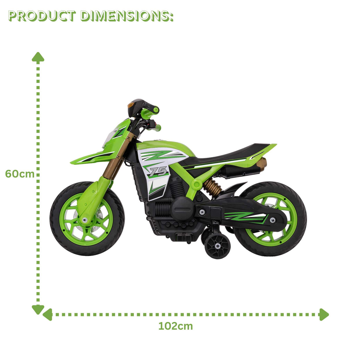 Green EVO 6V Kids Electric Ride-On Venom Rally Bike – Fun and stylish battery-powered motorbike with realistic design, sturdy wheels, and safe ride for young adventurers.