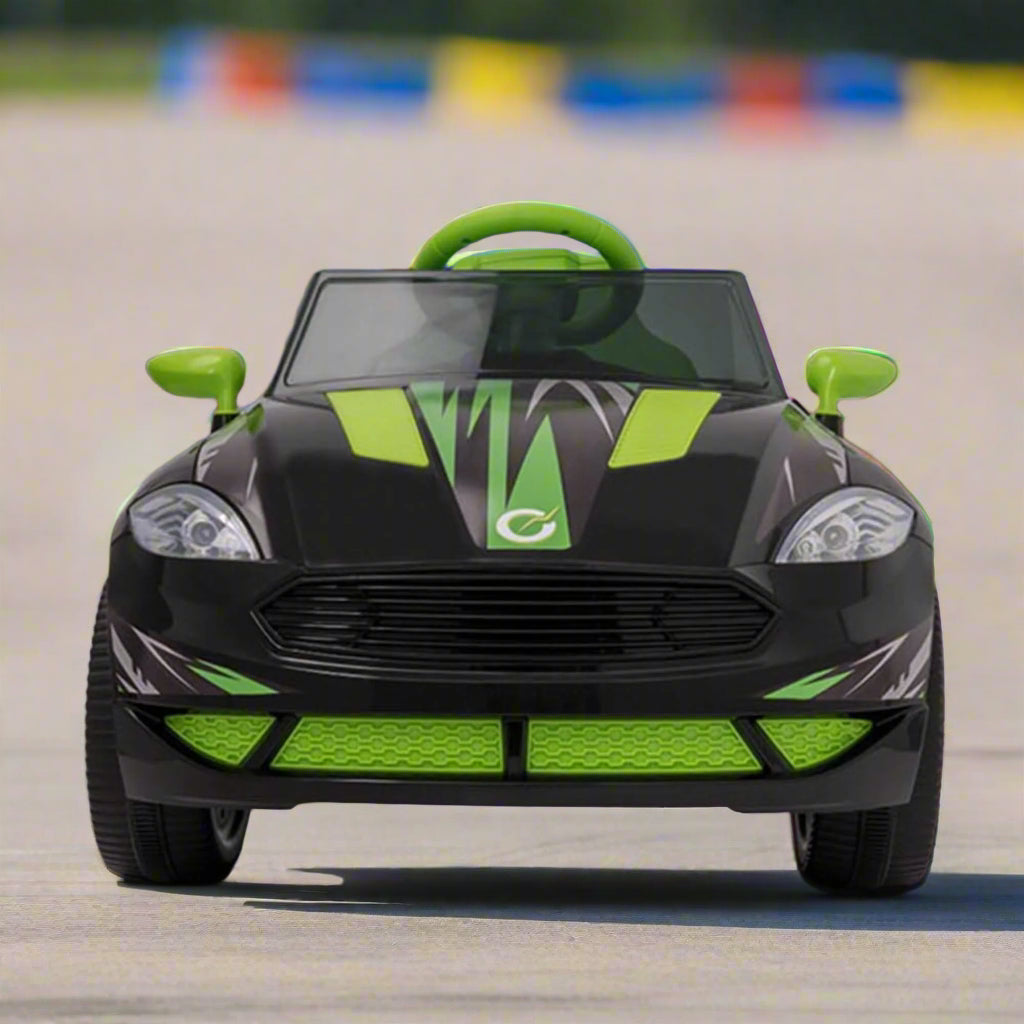 EVO 6v Kids Electric Ride-On Venom Sports Car Green Electric Ride Ons