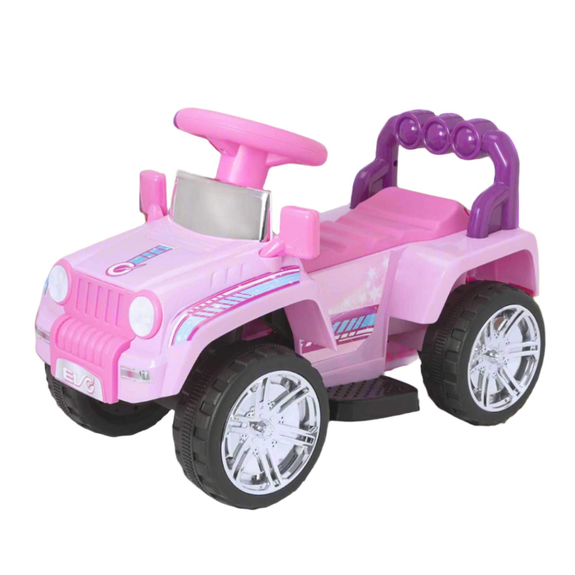 Evo 6V Kids Electric Ride On Pink Shimmer 4X4 Truck Electric Ride Ons