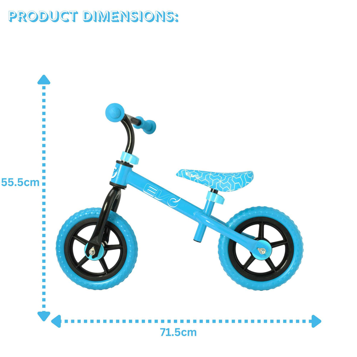 Child riding the EVO Balance Bike outdoors, showcasing the lightweight and durable design perfect for young learners to develop their balance and coordination skills