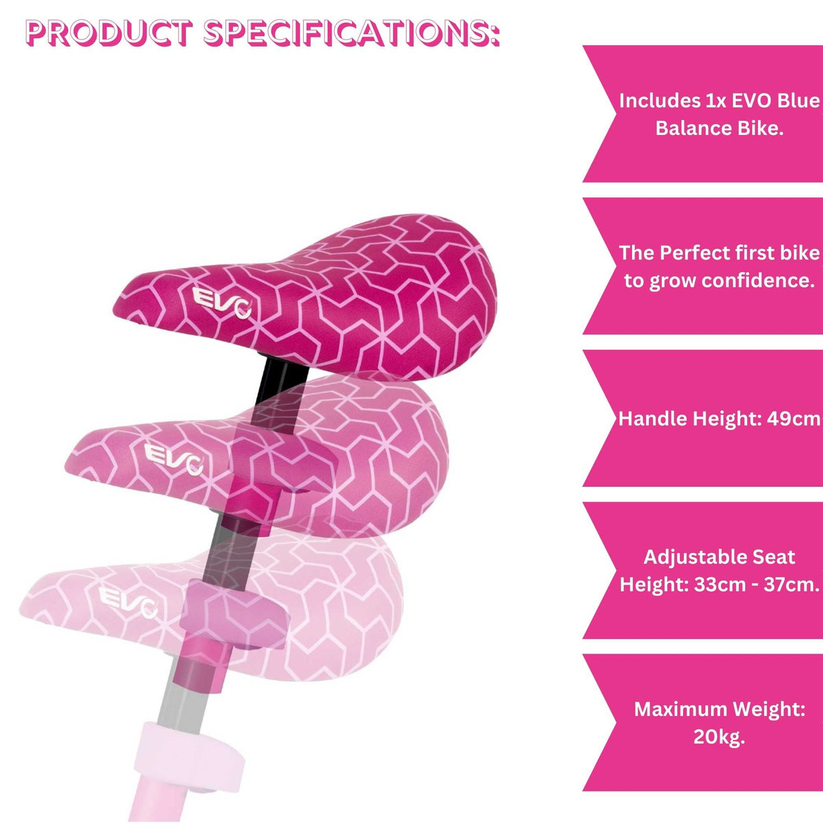 Evo 10&quot; Balance Bike - Pink Balance Bike