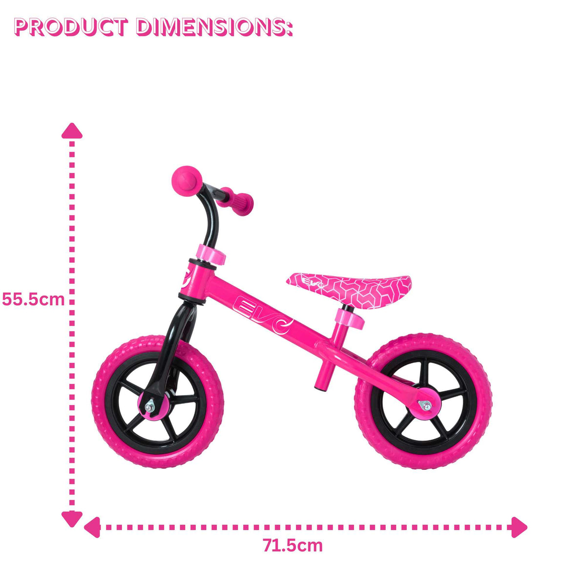 Child riding the EVO Balance Bike outdoors, showcasing the lightweight and durable design perfect for young learners to develop their balance and coordination skills