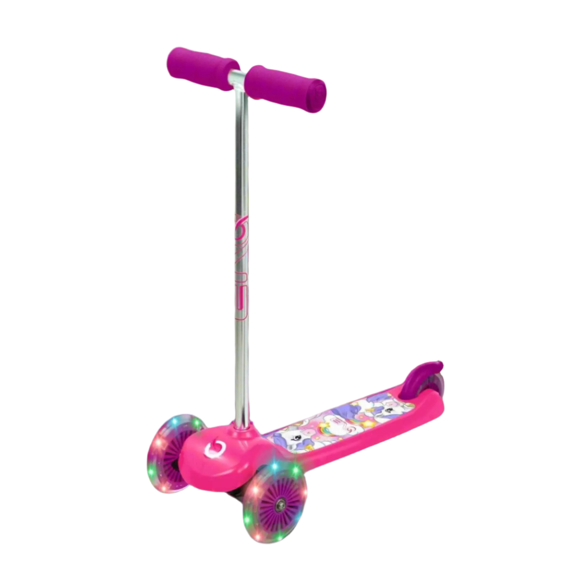 EVO Light Up Move N Groove Scooter for Ages 2 and Up with Lean-to-Steer System and LED Wheels, perfect for young children’s outdoor adventures.