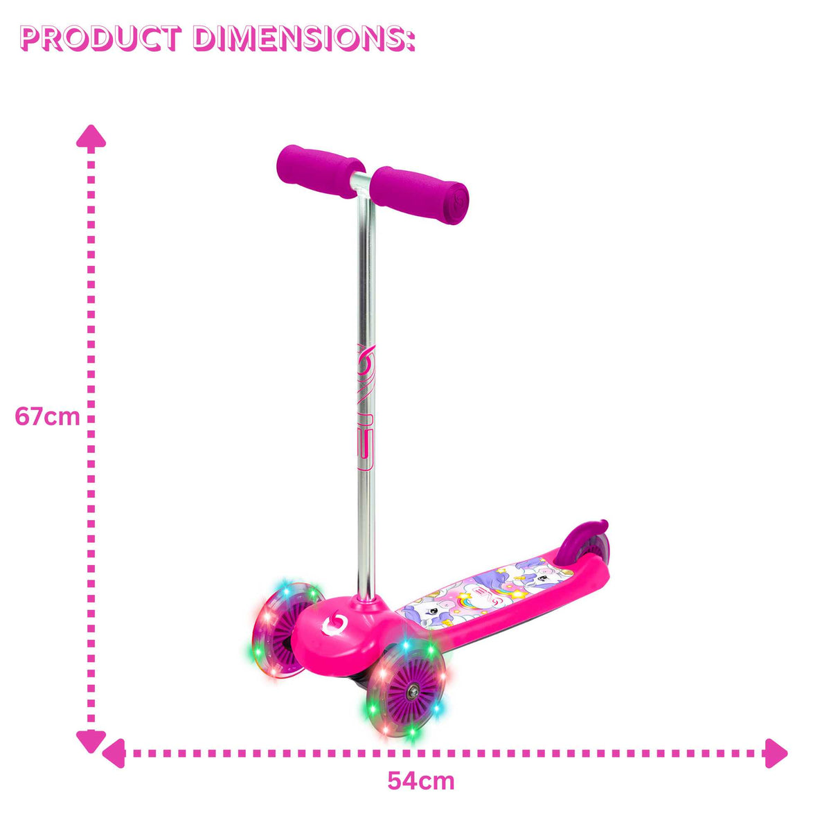 EVO Light Up Move N Groove Scooter for Ages 2 and Up with Lean-to-Steer System and LED Wheels, perfect for young children’s outdoor adventures.