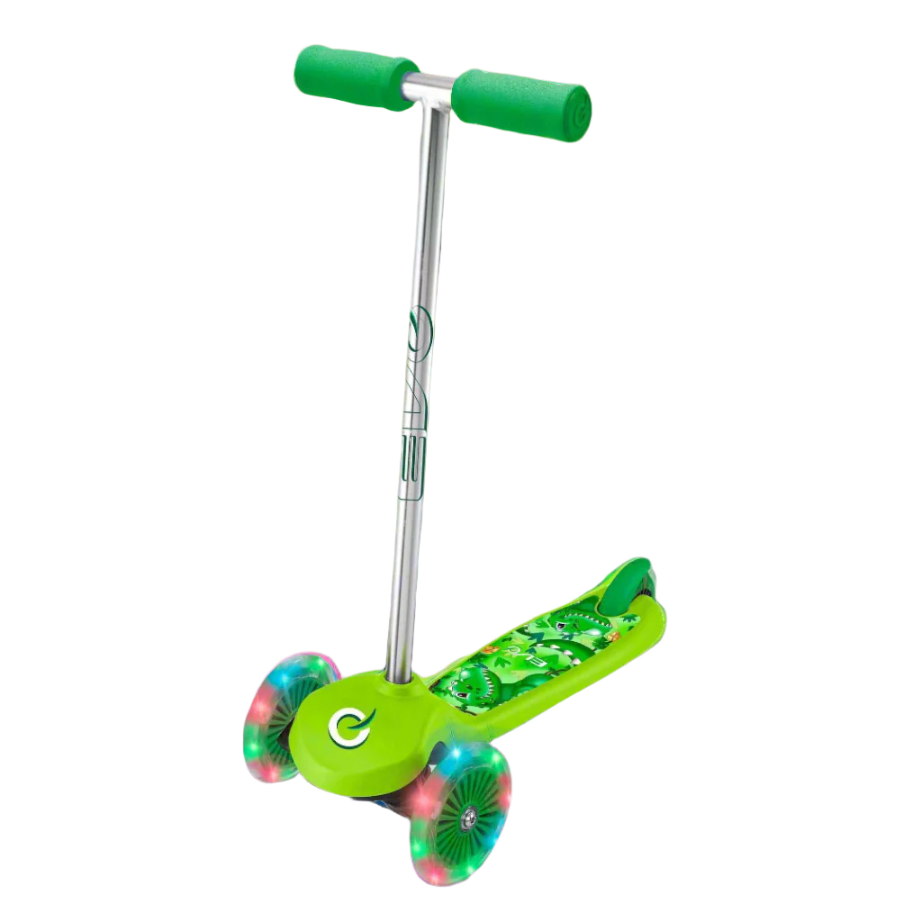 EVO Light Up Move N Groove Scooter for Ages 2 and Up with Lean-to-Steer System and LED Wheels, perfect for young children’s outdoor adventures.