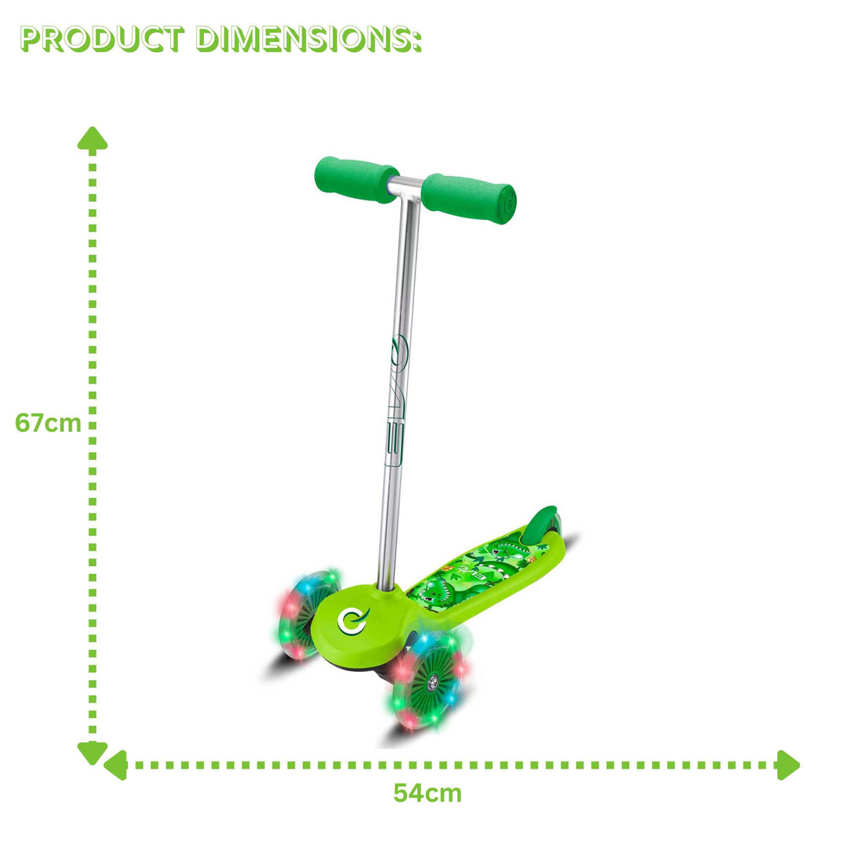 EVO Light-Up Move &#39;N&#39; Groove Scooter - Dinosaur Scooters
